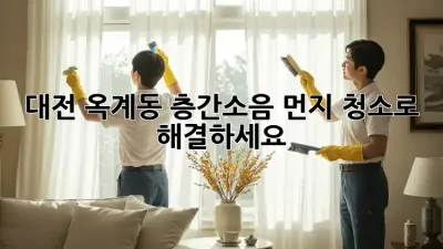 대전 옥계동 층간소음? 먼지 청소로 해결하세요!